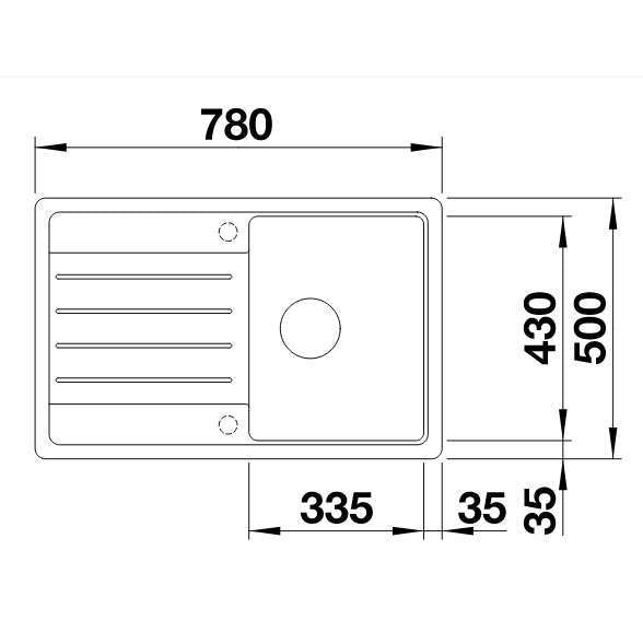 Blanco LEGRA 45 S 1 Bowl Inset Silgranit Inset Kitchen Sink - Anthracite