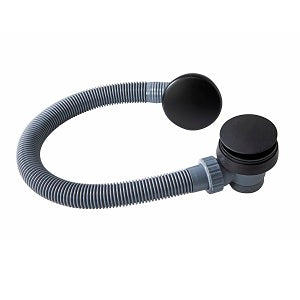 Easy Clean Bath Plug and Waste- Sprung/Clicker - Luxury Bath Click & Waste Black