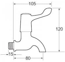 Chrome Lever Action Bib Taps Pair