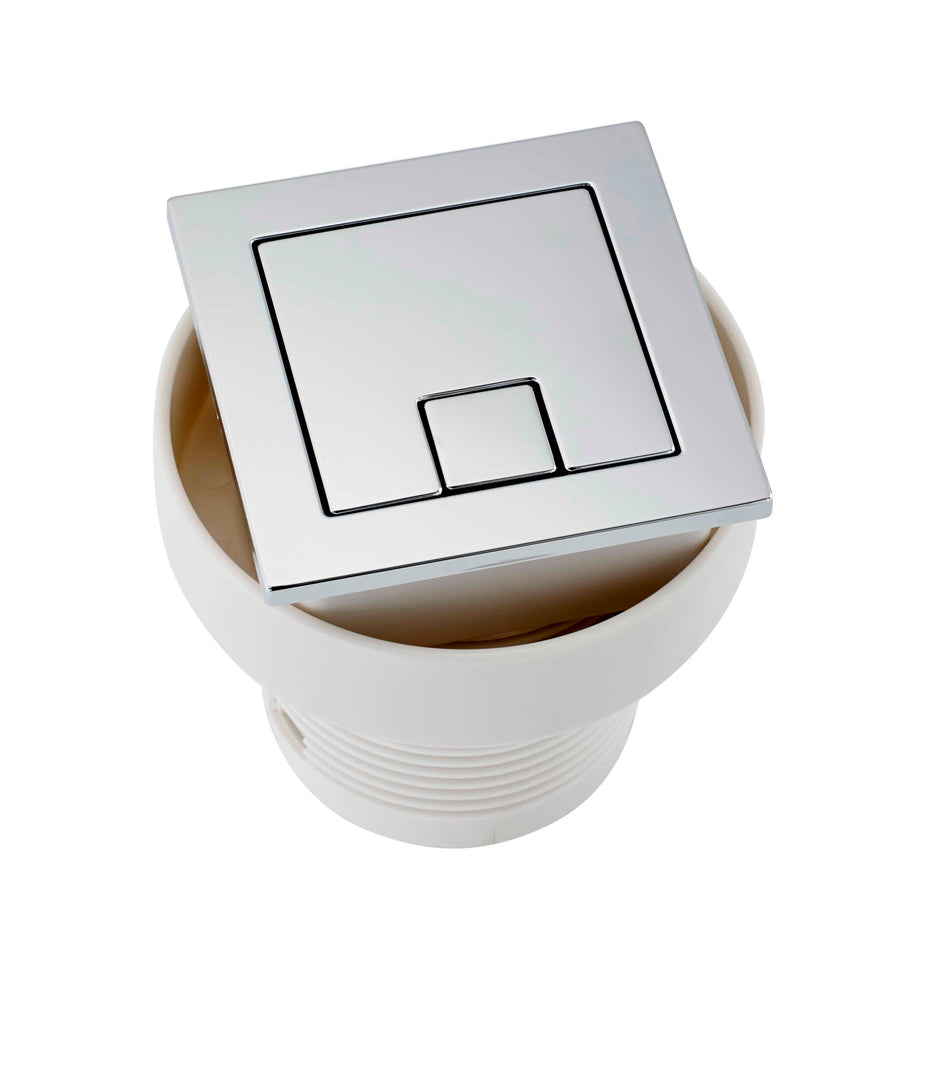 Toilet Flush Button Replacement - (Square 72mm – Chrome)