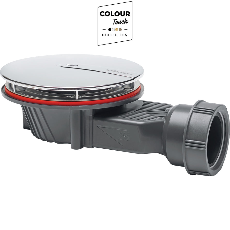 Wirquin SLIM+ Chrome Shower Waste ABS Dome Membrane Seal