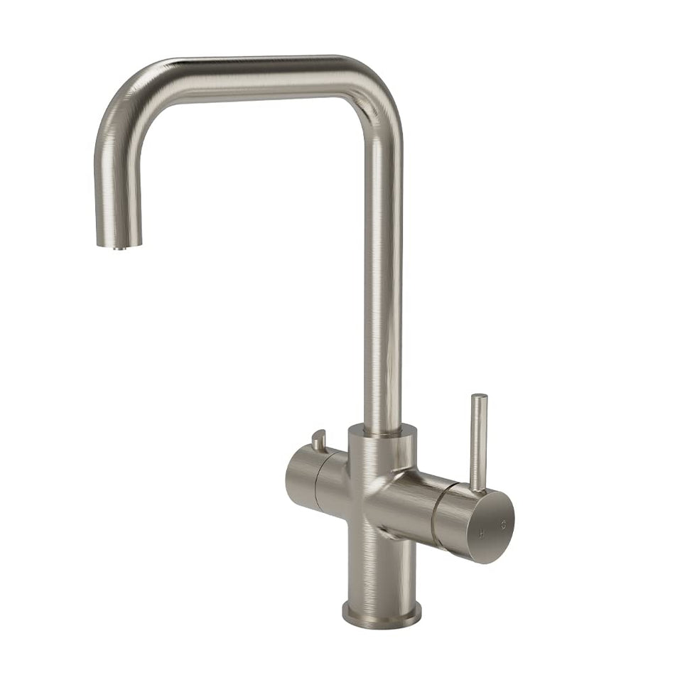 Boiling Water Tap, 2.4L Boiler Unit & Carbon Water Filter - 3 in 1 Instant Hot Water Tap (Brushed Steel)