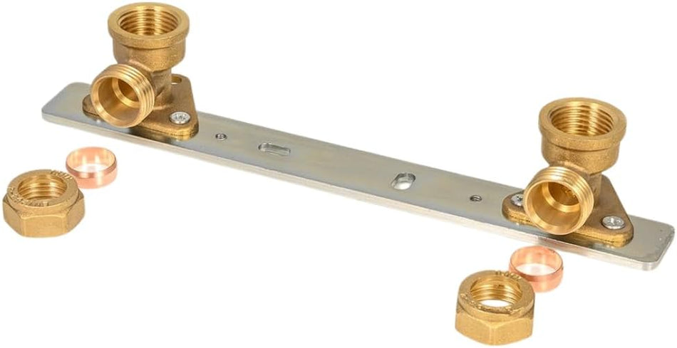 15mm x 1/2" Concealed Shower Wall Bracket Fixing Plate for Exposed Shower Bars