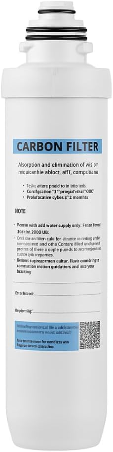 Excel Home - Boiling Water Tap Replacement Carbon Filter Without Housing Set - Replace Filter on Existing Housing (Only Compatible wih Excel Home Filter Housing)