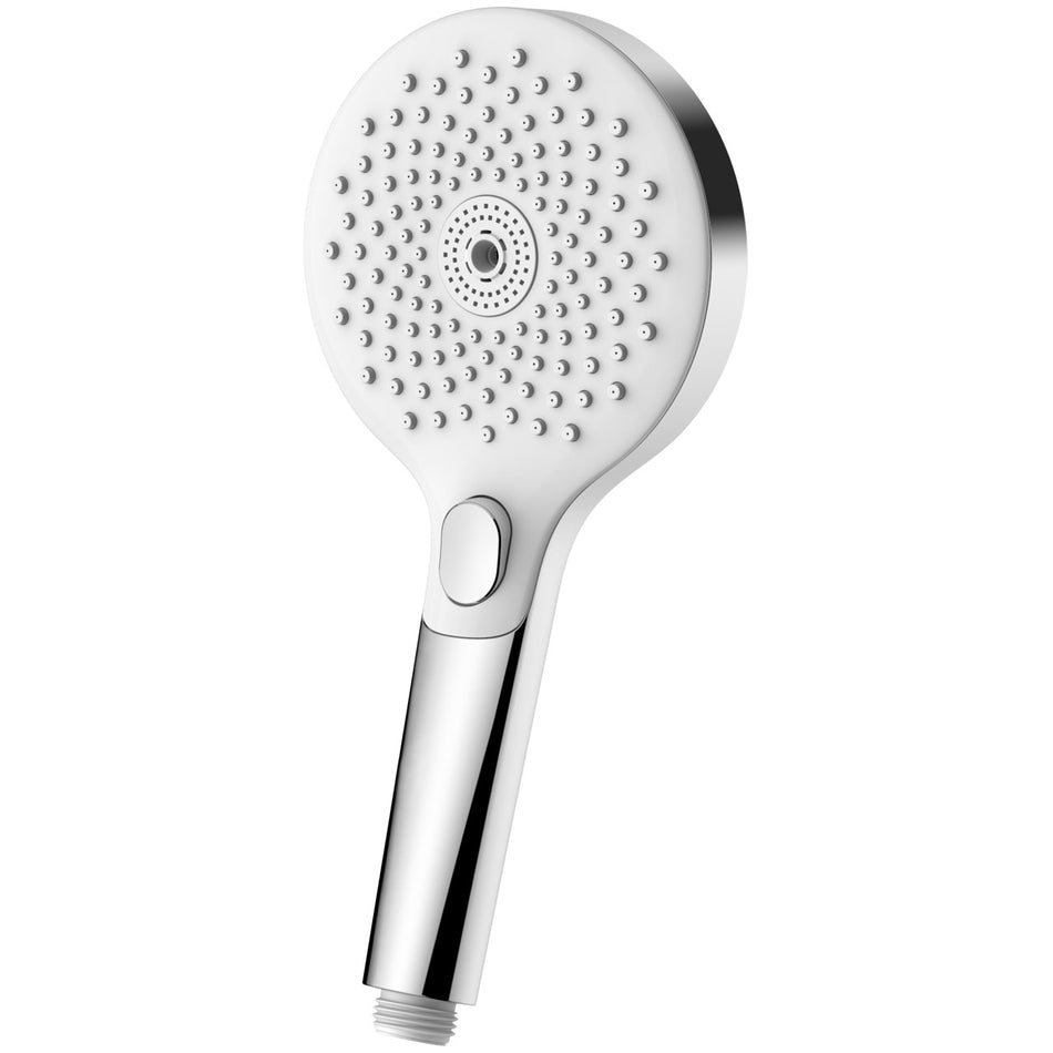 TurboJet Shower Head with AeroTek - White + Chrome Shower Head