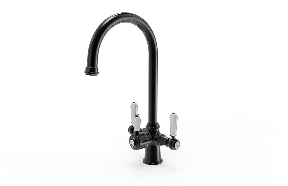 Instant Boiling Water Tap, 2.4L Boiler Unit & Carbon Water Filter -  Traditional Style & Matt Black
