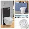 Excel Home Toilet Flush Button Replacement for Cistern- Dual Button Toilet Flush Buttons - Pneumatic Technology - Fingerprint Resistant Compatible with Air Houses - 72mm Front (Chrome)