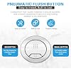 Excel Home Toilet Flush Button Replacement for Cistern- Dual Button Toilet Flush Buttons - Pneumatic Technology - Fingerprint Resistant Compatible with Air Houses - 72mm Front (Chrome)