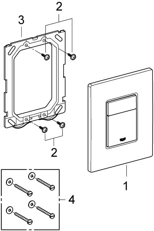 Grohe Skate Cosmopolitan  Flush Plate phantom black for Grohe Rapid SL
