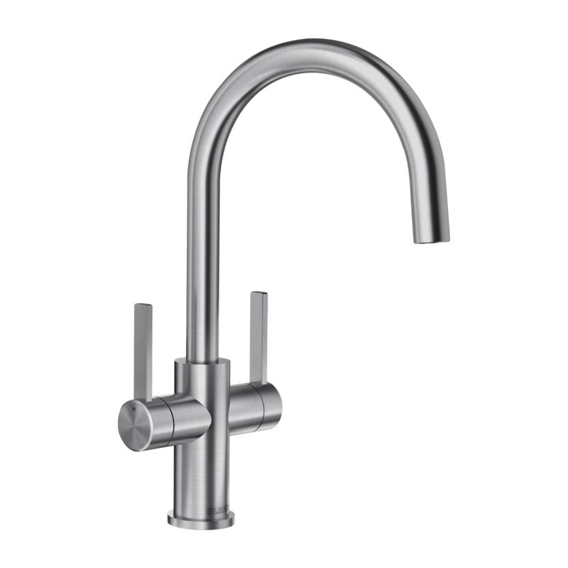 Blanco CANDOR Twin Lever Spout Solid Kitchen Mixer Tap - Stainless Steel - 526703