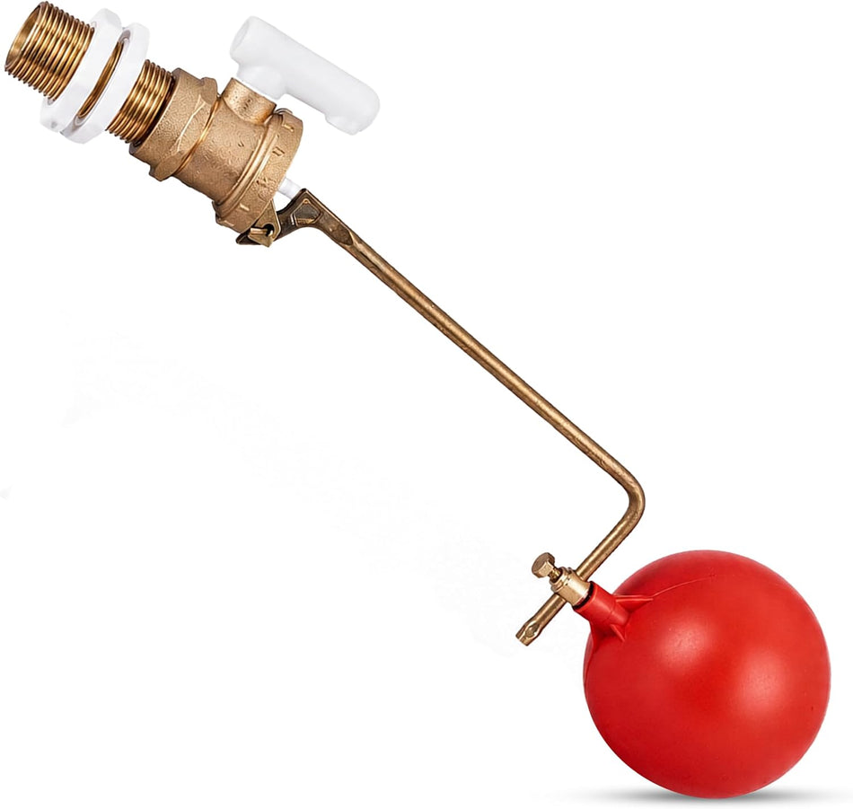 Adjustable 1/2" Part 2 Ball-Cock Float Valve with Ball for Toilet Cisterns & Water Tanks