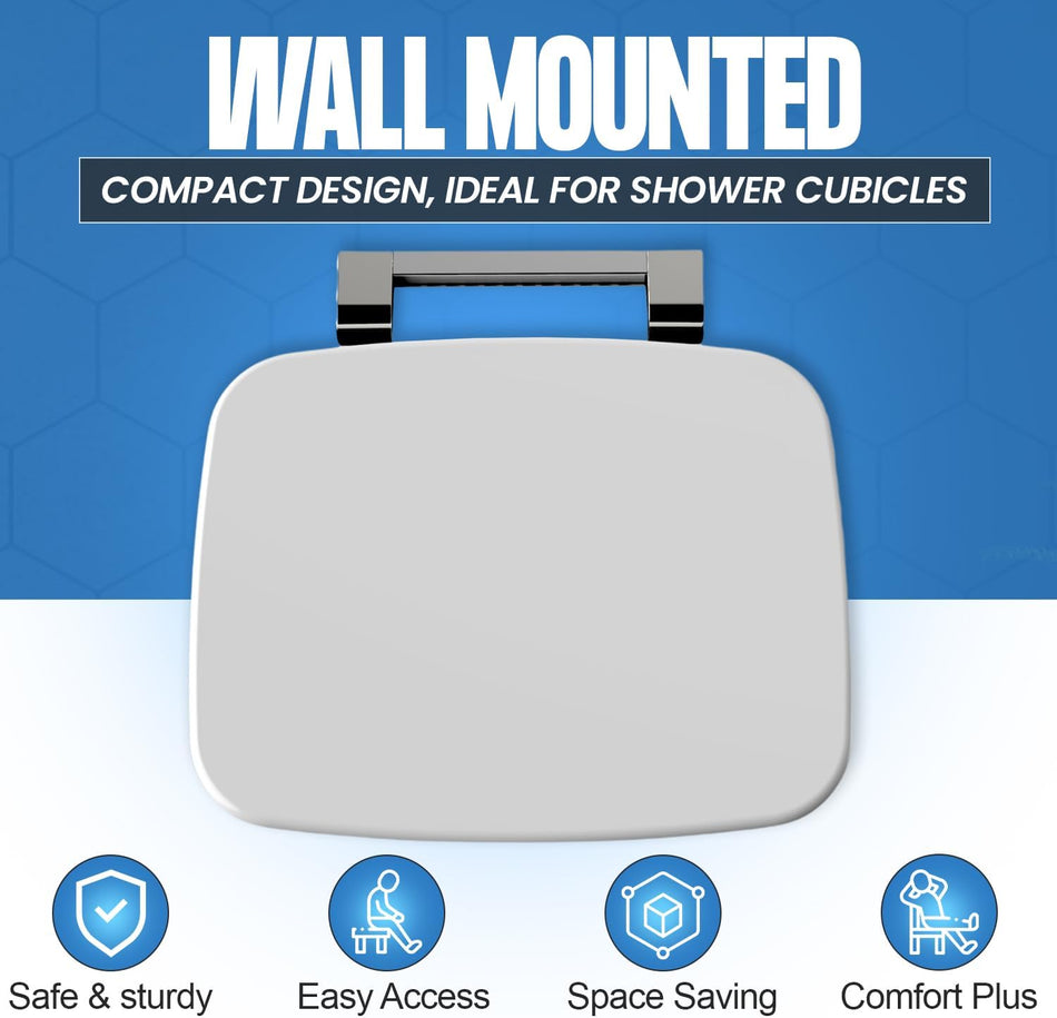 Shower Seat for Elderly - Wall Mounted Folding Shower Seat