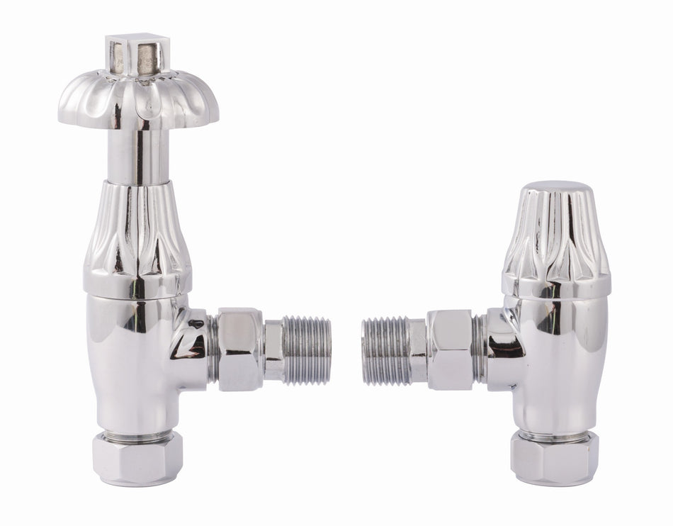 Thermostatic Radiator Valves – Traditional Design 1/2" x 15mm Metal Head | Westminster Chrome