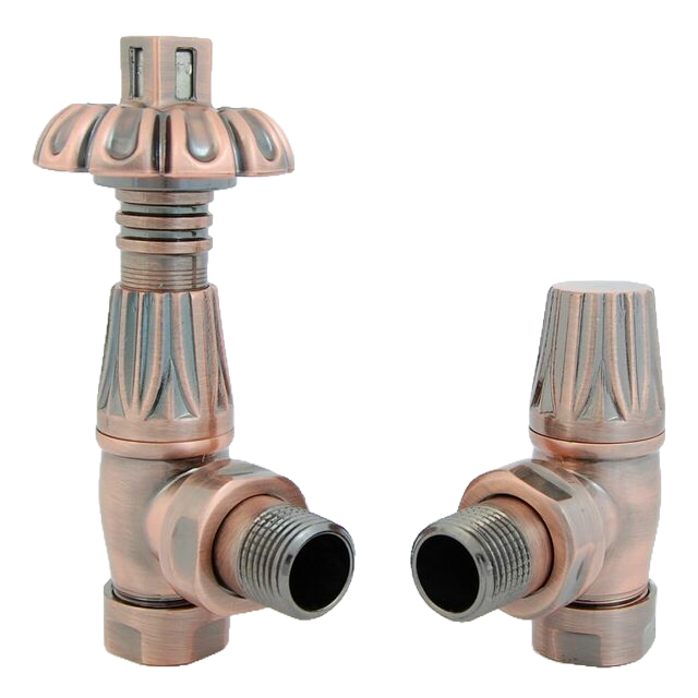 Thermostatic Radiator Valves – Traditional Design 1/2" x 15mm Metal Head | Westminster Antique Copper