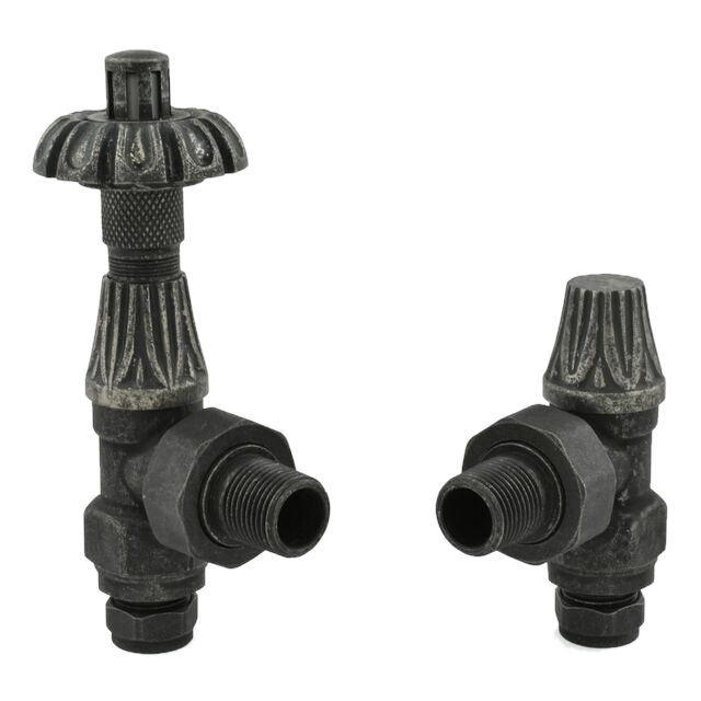 Thermostatic Radiator Valves – Traditional Design 1/2" x 15mm Metal Head | Westminster Pewter