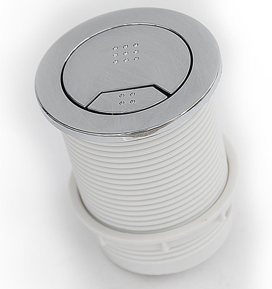 Wirquin Macdee SYG610CP Kara 72mm Pneumatic Chrome Dual Flush Push Button