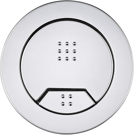Excel Home Toilet Flush Button Replacement for Cistern- Dual Button Toilet Flush Buttons - Pneumatic Technology - Fingerprint Resistant Compatible with Air Houses - 72mm Front (Chrome)