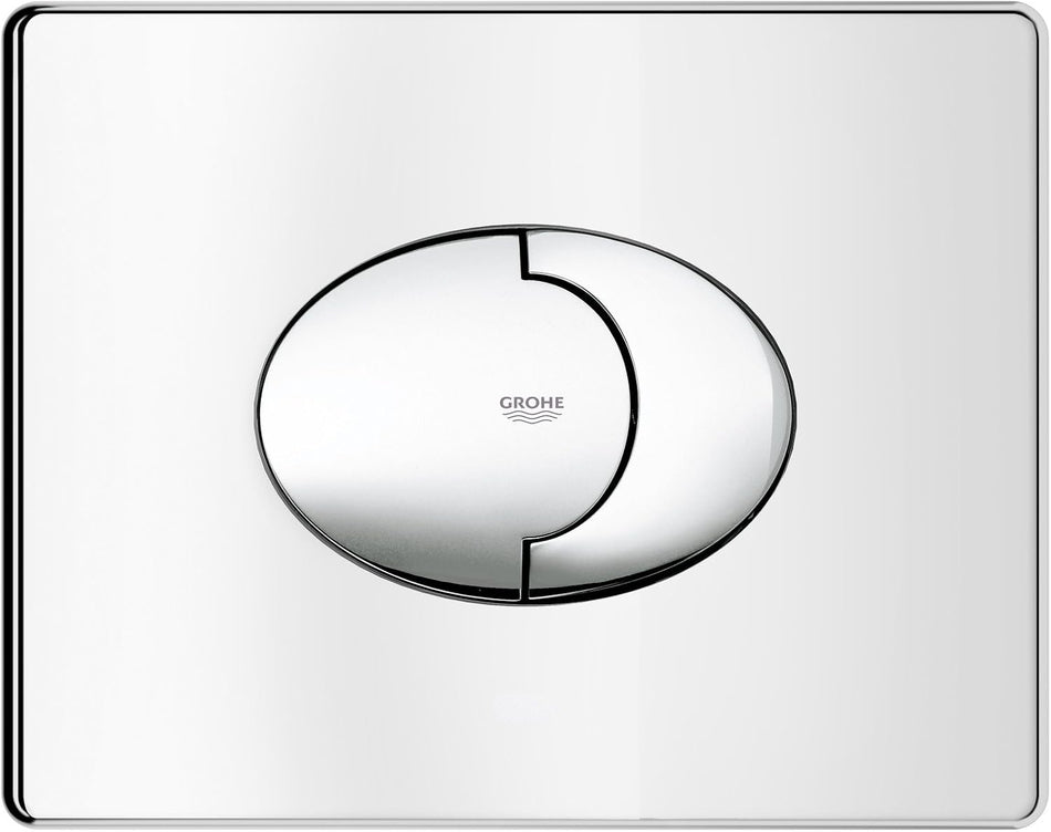 GROHE Skate Air WC wall plate, oval chrome cover with central push button