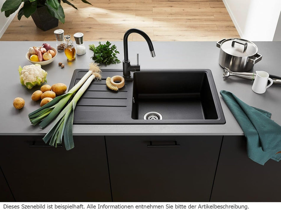 Blanco LEGRA XL 6 S Silgranit 1 Bowl Inset Kitchen Sink - Anthracite - 523326