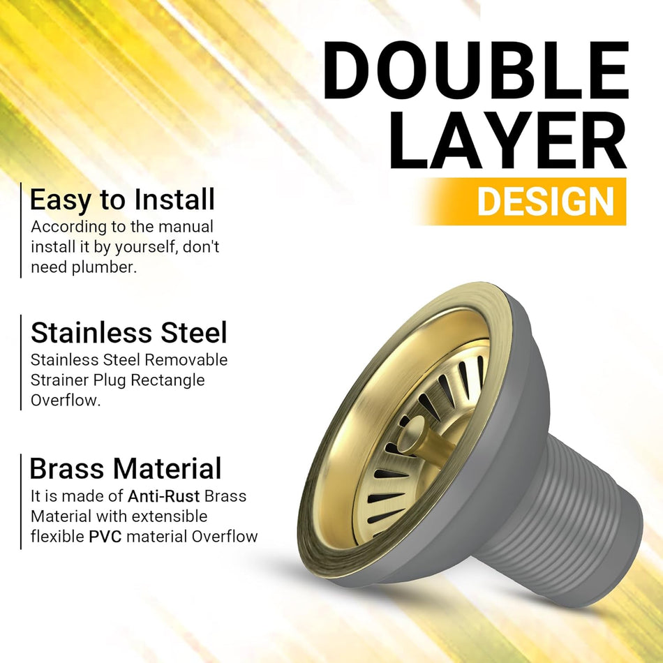 Kitchen Sink Waste 90mm stainless steel sink strainer