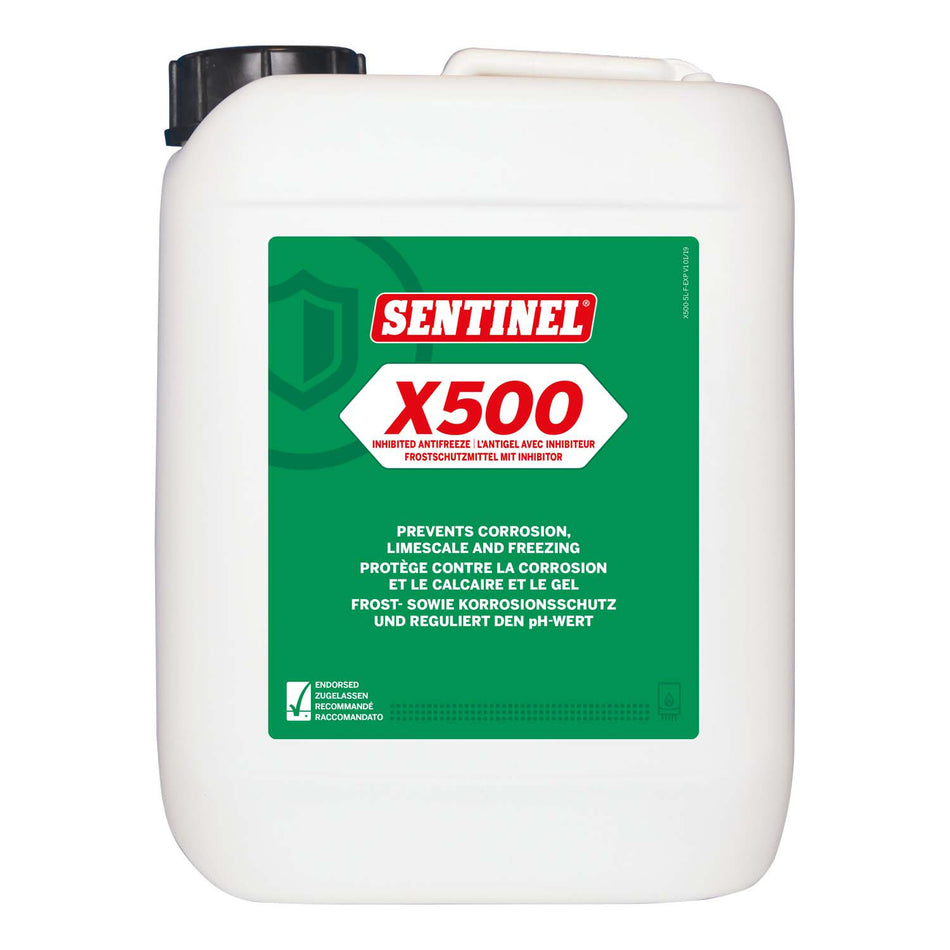 Sentinel X500 Inhibited Antifreeze – Protects Heating Systems from Freezing, Corrosion & Limescale