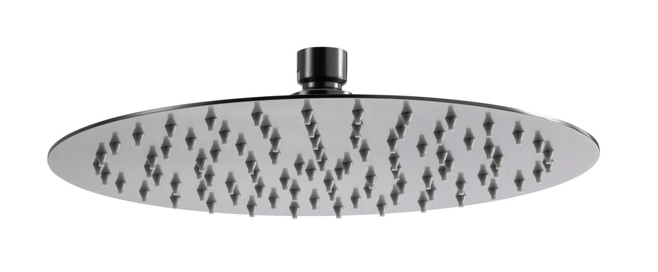 Gunmetal round shower head with numerous spray nozzles, 250mm size
