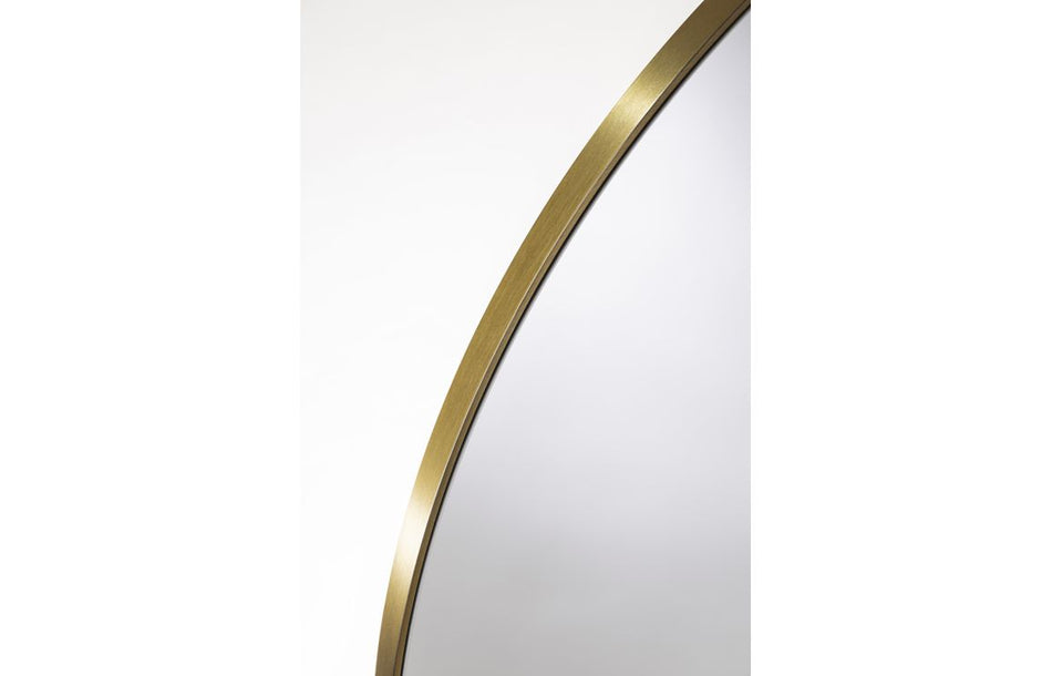 Abode Mayar 600mm Round LED Mirror - Brushed Brass