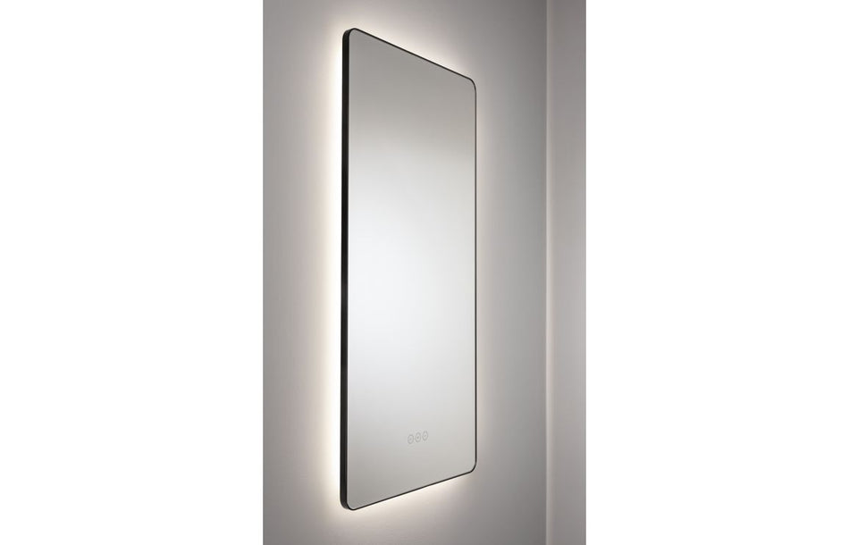 Abode Mayar 450x900mm Tablet LED Mirror - Matt Black