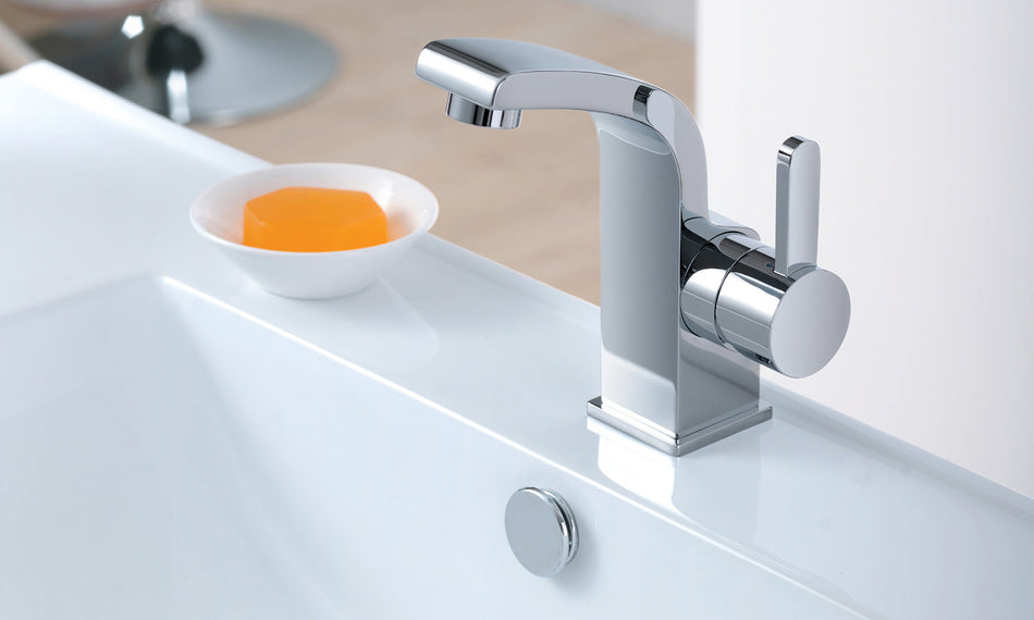 Flova Essence Basin Mixer With Clicker Waste Set - Chrome - ESBAS