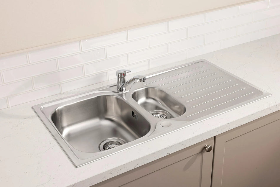 Abode Stria 1.5B Inset Sink & Hilton Tap Pack