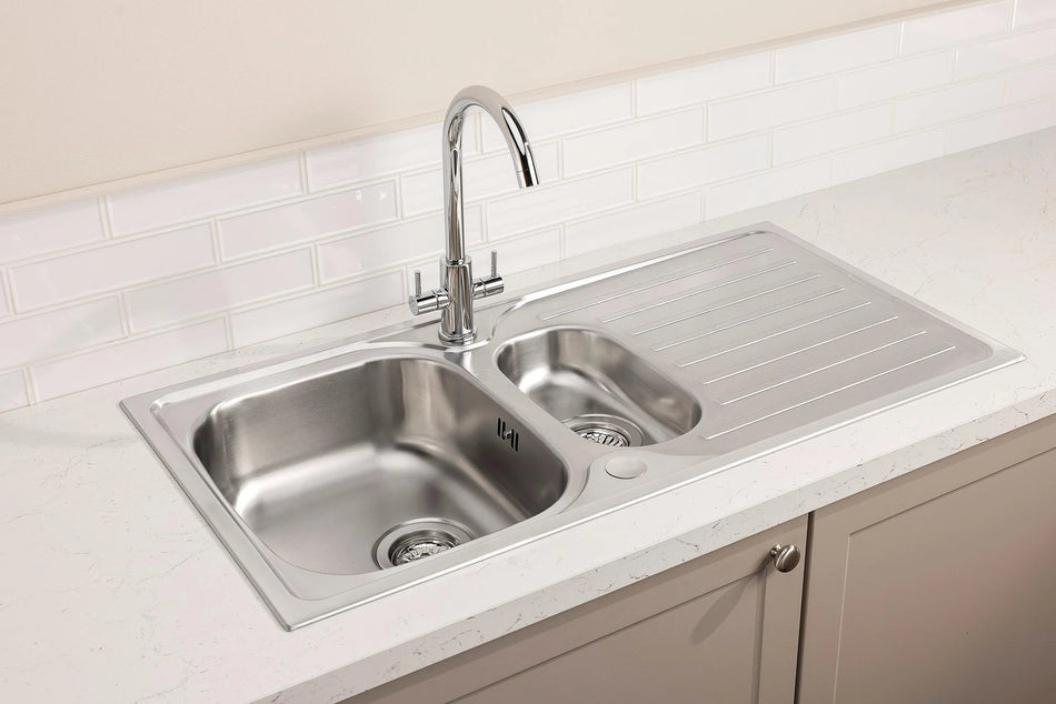 Abode Stria 1.5B Inset Sink & Marido Tap Pack