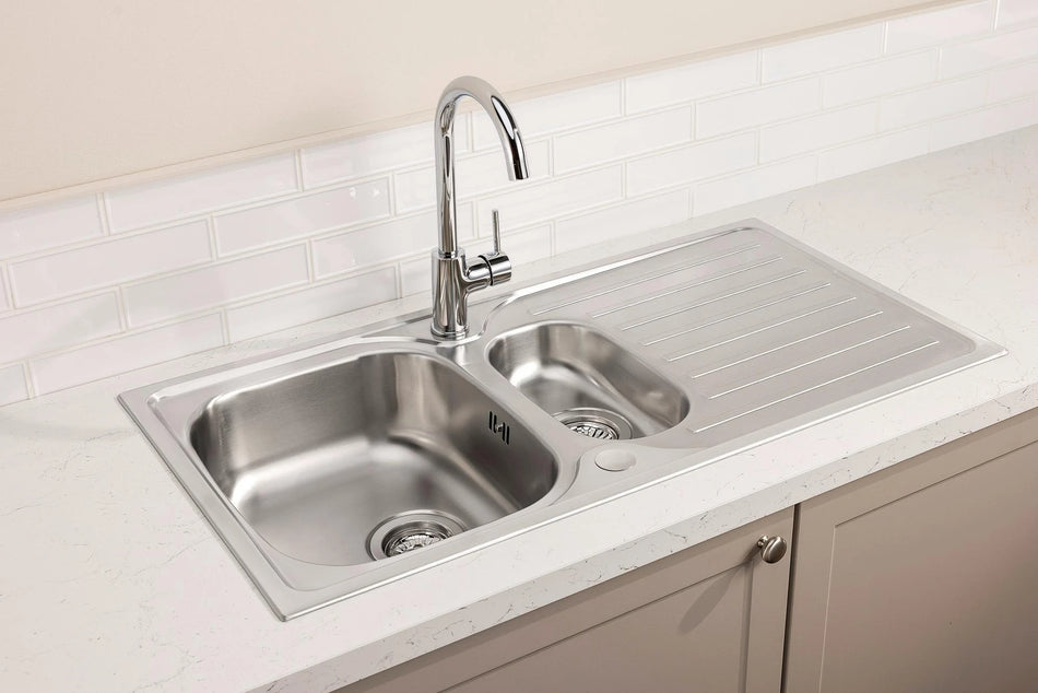 Abode Stria 1.5B Inset Sink & Nico Tap Pack