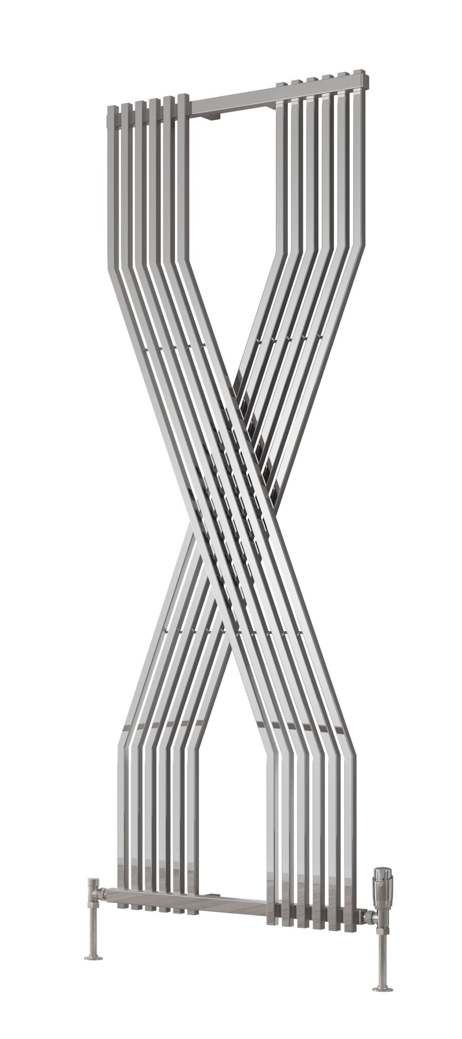 Reina Coredo Modern X-Shaped Vertical Designer Radiator – Anthracite, Chrome, or White