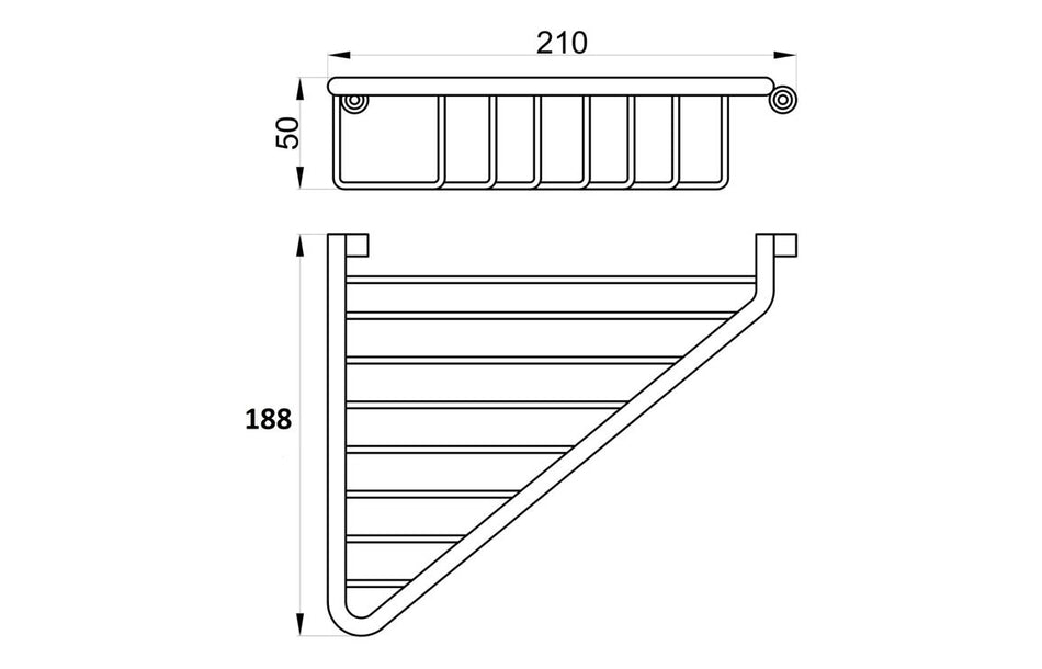 Elena 1-Tier Corner Shower Caddy - Black