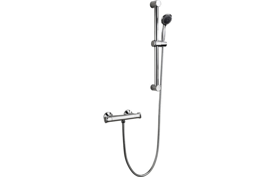 Aergo Cool-Touch Thermostatic Bar Mixer Shower - Chrome