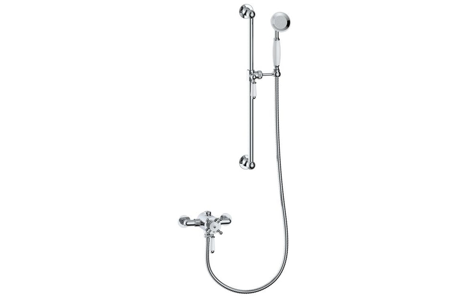 Barwick Shower Pack One - Concentric Single Outlet Shower Valve & Riser Kit - Chrome