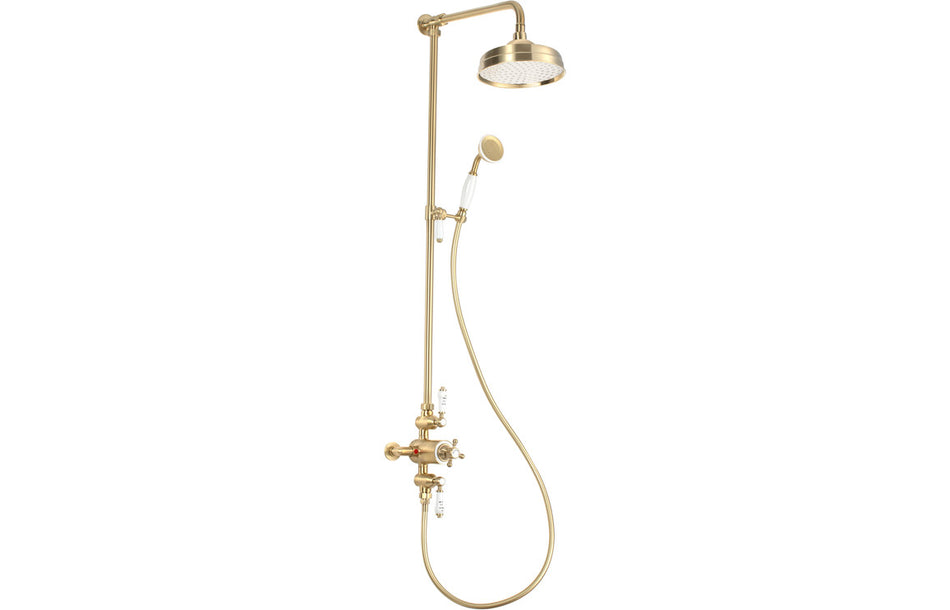 Barwick Thermostatic Shower Kit - Brushed Brass