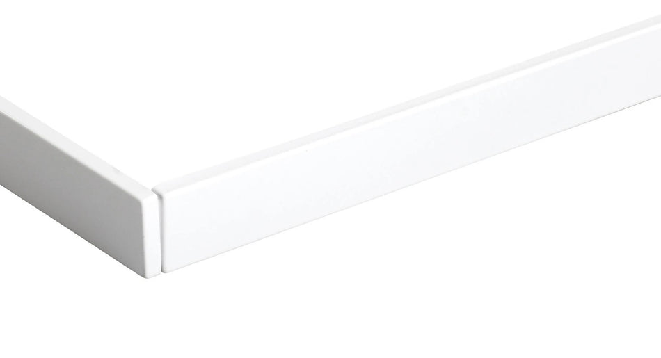 White low-profile square and rectangular leg set with flat mounting edge