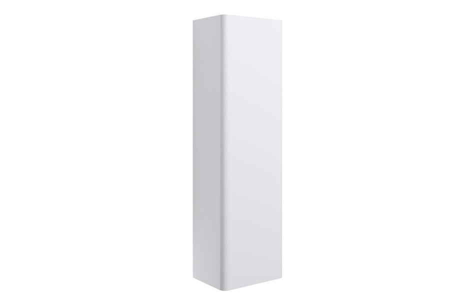 Cosmo 350mm Wall Hung 1 Door Tall Unit - Matt White