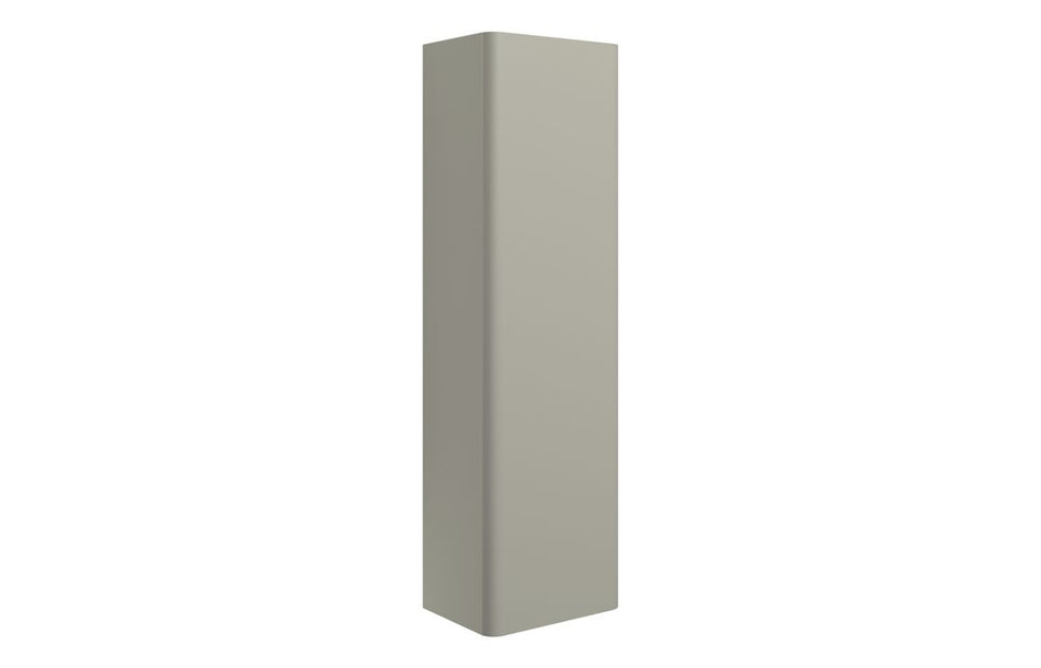 Cosmo 350mm Wall Hung 1 Door Tall Unit - Matt Latte