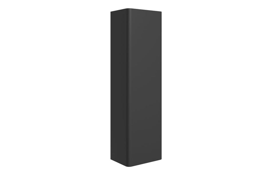 Cosmo 350mm Wall Hung 1 Door Tall Unit - Matt Black