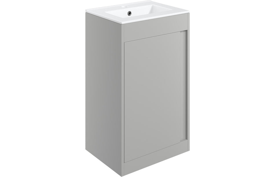 Element 510mm Floor Standing Unit Inc. Basin - Matt Light Grey