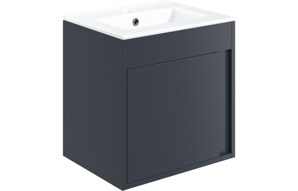 Element 510mm Wall Hung Unit Inc. Basin - Matt Indigo Blue