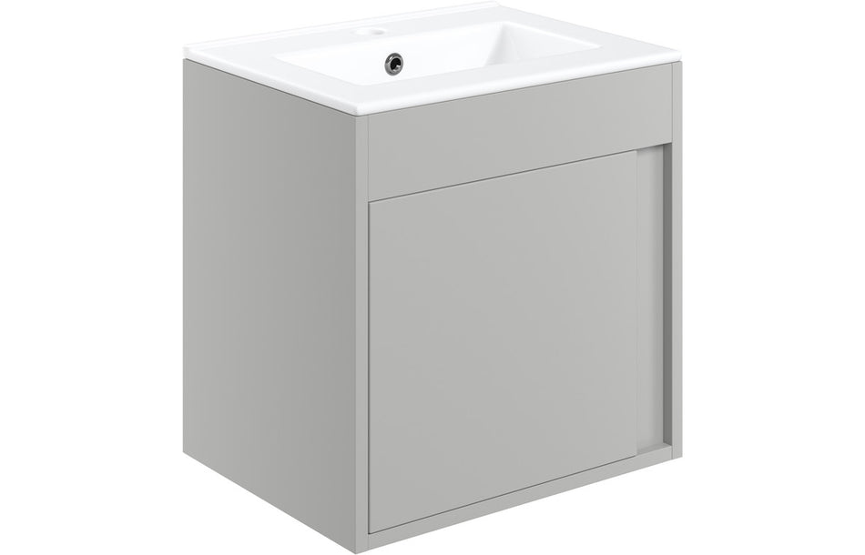 Element 510mm Wall Hung Unit Inc. Basin - Matt Light Grey