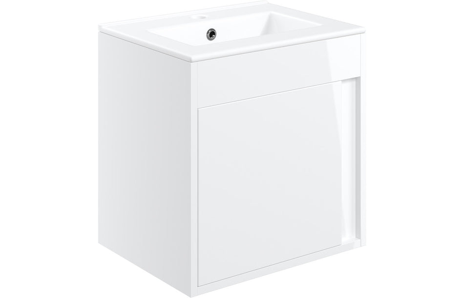 Element 510mm Wall Hung Unit Inc. Basin - White Gloss