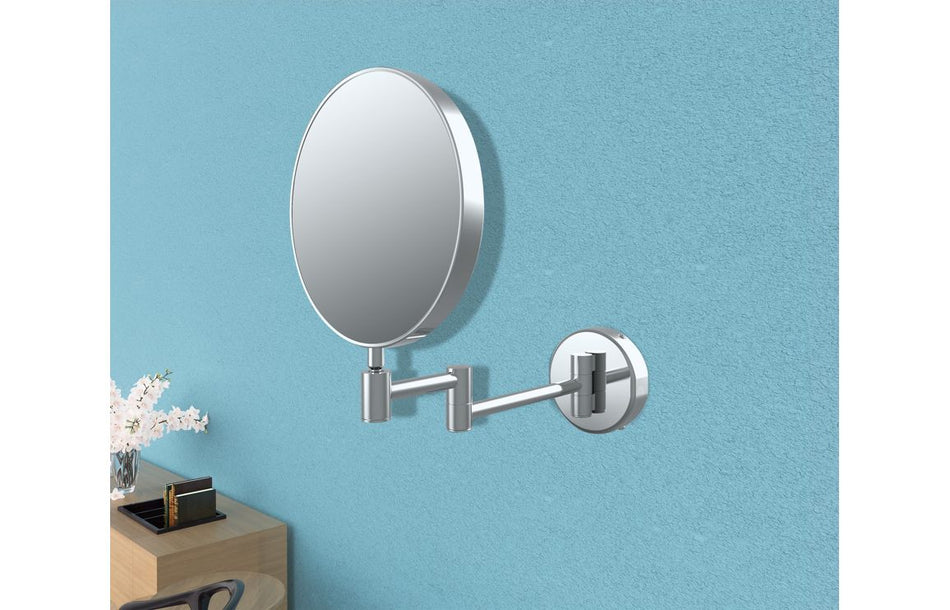 Enji Round Cosmetic Mirror - Chrome