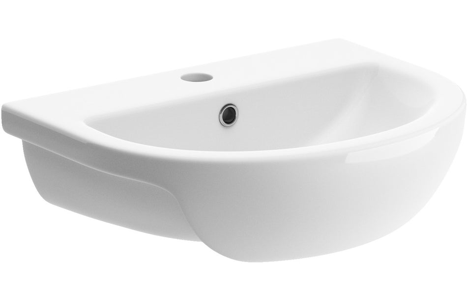Tusany 500x390mm 1TH Semi Recessed Basin