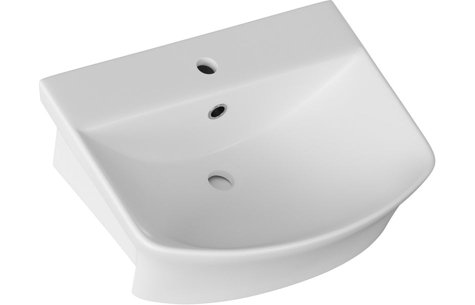Sand 500x400mm 1TH Semi Recessed Basin