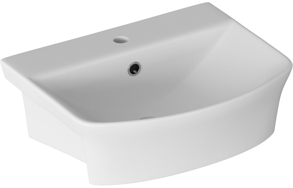 Sand 500x400mm 1TH Semi Recessed Basin