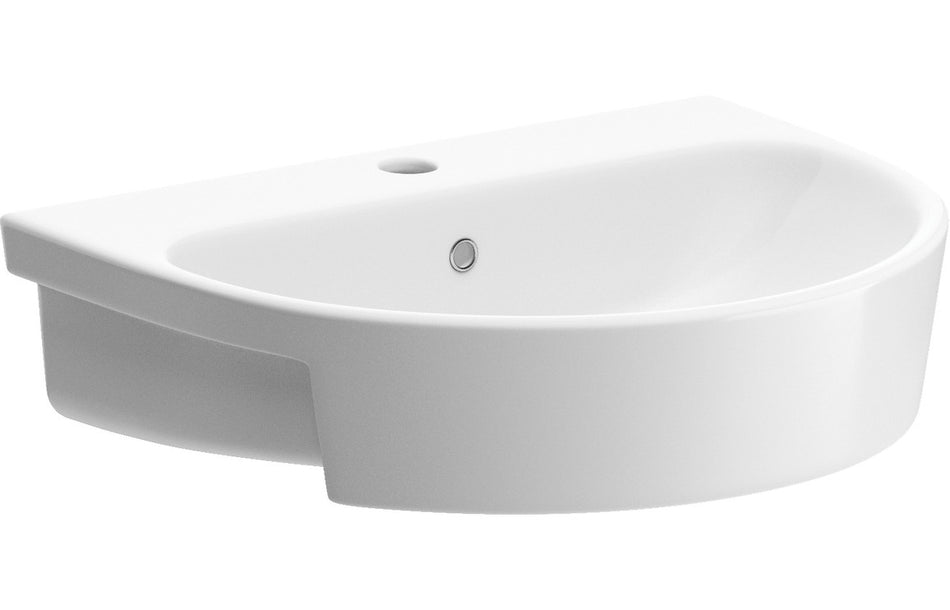 Cenna 555x435mm 1TH Semi Recessed Basin